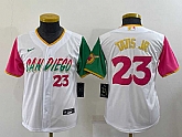 Youth Padres 23 Fernando Tatis Jr. White Nike 2022 City Connect Cool Base Jersey,baseball caps,new era cap wholesale,wholesale hats